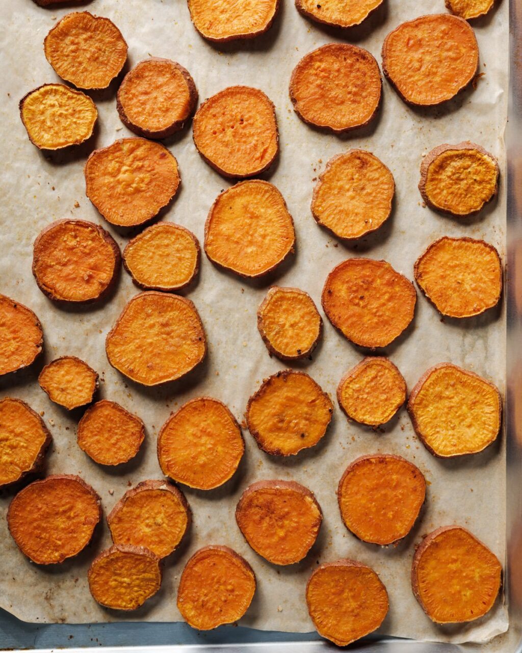 Keptos saldžiųjų bulvių griežinėliai - pora virėjų