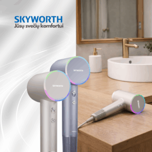SKYWORTH – inovatyvūs plaukų džiovintuvai Jūsų svečių komfortui.